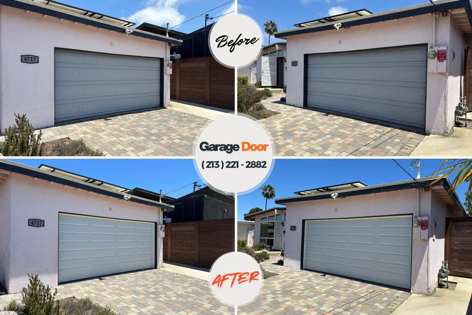 Before and after: garage door repair Lawrenceburg, KY